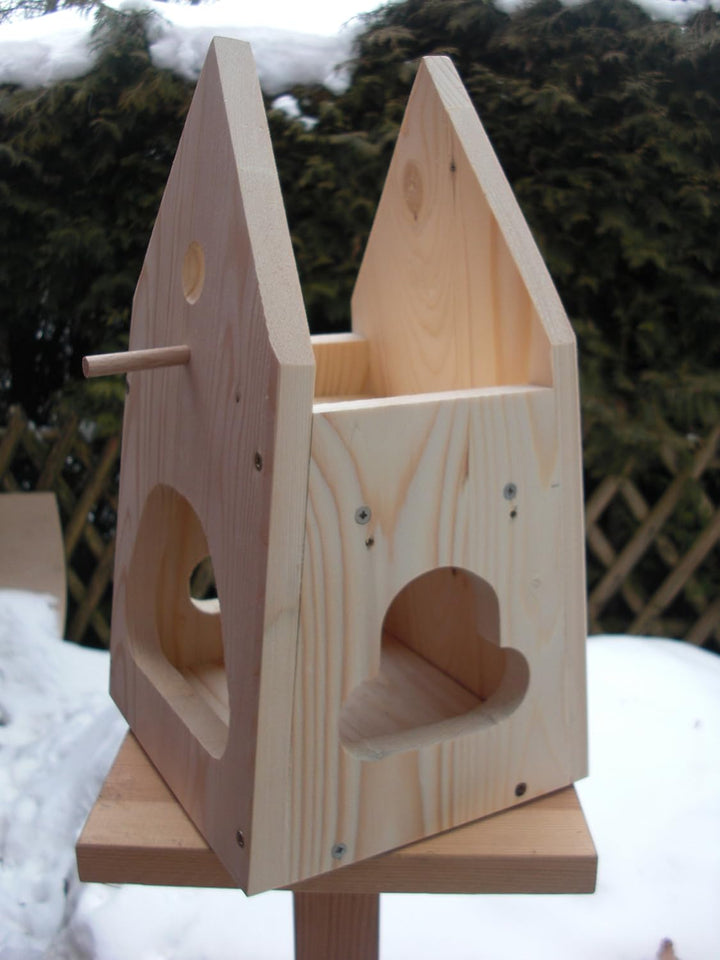 Nistkasten(NB2)-mit Vogelfutterhaus zum selbst Bauen-Bausatz-Vogelhaus-Vogelhäuschen-sauberste Verar