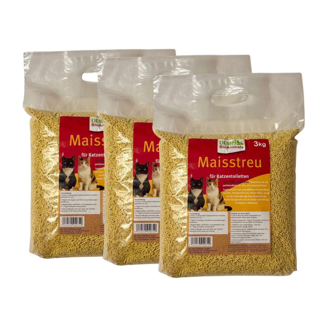 Klumpende Mais Katzenstreu 100% Pflanzlich & Biologisch Abbaubar – Extra Ergiebig & Geruchsbindend –