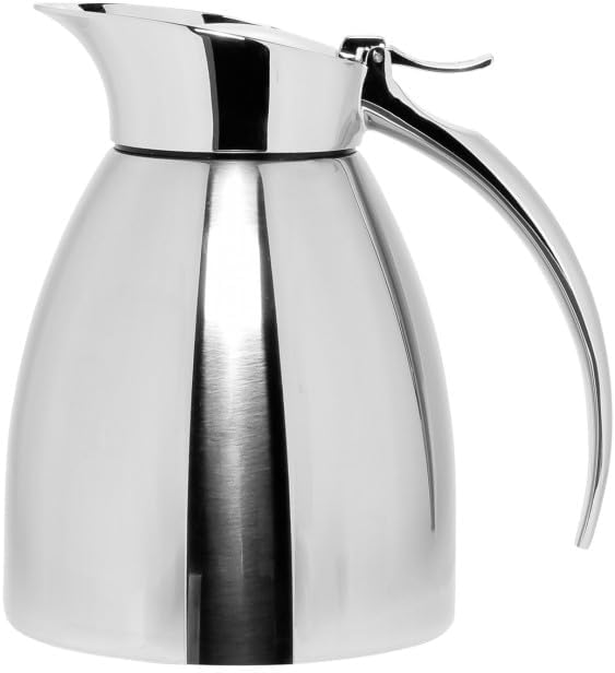 Emsa Eleganza Isolierkanne 502663 | 0,3 L Fassungsvermögen | Easy Open Verschluss | 12h heiss, 24h k