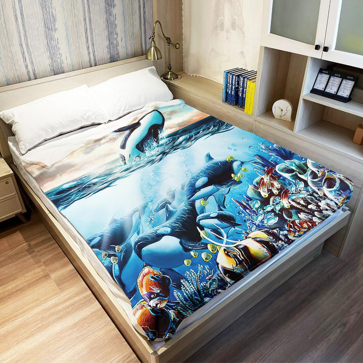 YISUMEI - 150 x 200 cm Decke - Wal Fleecedecke,Kaschmir-Gefühl Kuscheldecke Geeignet für Bett oder S