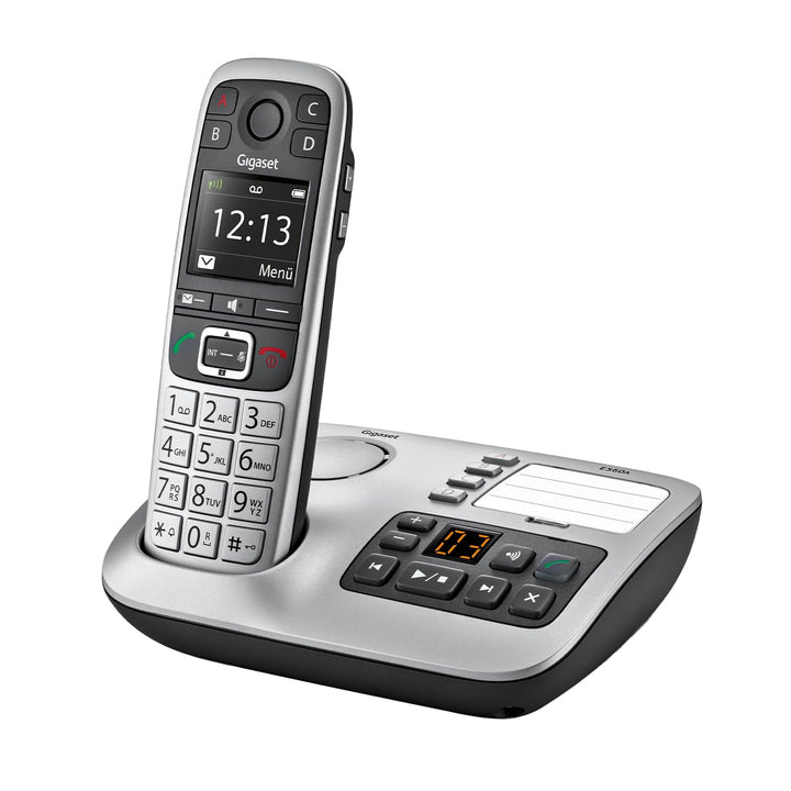 Gigaset E560A - Schnurloses Senioren DECT-Telefon - Mobilteil mit Anrufbeantworter - Farb-Display -