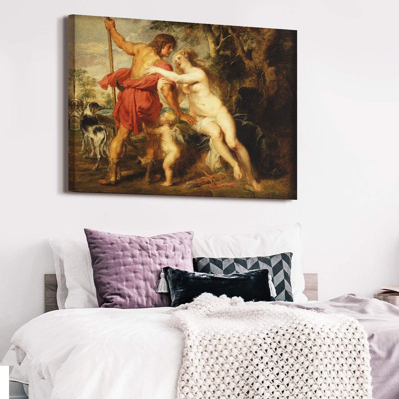 PICANOVA – Peter Paul Rubens – Venus and Adonis 100x75cm – Bild auf Leinwand – Premium Kunstdruck Au