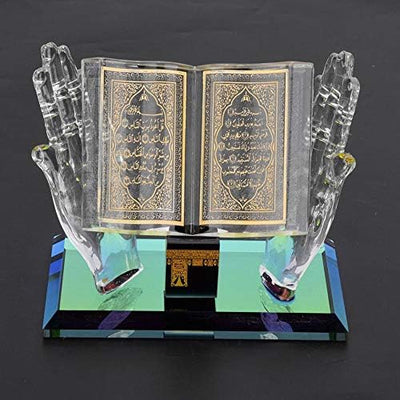 Hztyyier 4.09inch Muslim Kristall Sammlerfiguren für Home Desktop Decor Islamische Gebäude Handwerk