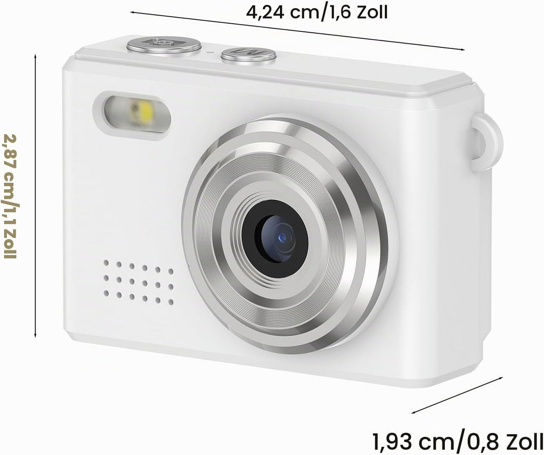 Annadue Keychain Digitalkamera 1080P 12 MP mit 0,96 Zoll Display, 6 Filtern, LED Licht, Tragbarer Re