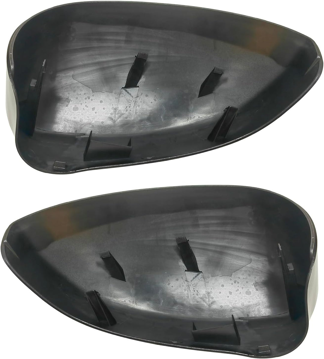 KYYET Seitenspiegel-Abdeckkappe, kompatibel mit Fiat 500 2007–2020 (glänzendes Schwarz) schwarz glän