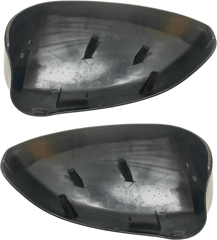 KYYET Seitenspiegel-Abdeckkappe, kompatibel mit Fiat 500 2007–2020 (glänzendes Schwarz) schwarz glän