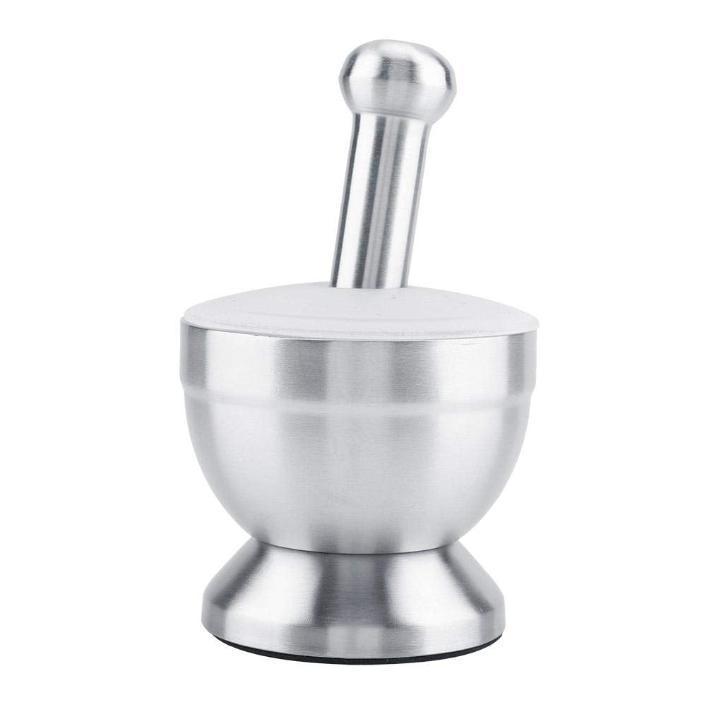 Edelstahl Mörser Stössel Set Knoblauch Kräuter Crushing Mahlen Pestles Komfortable Grip Gewürzmühle