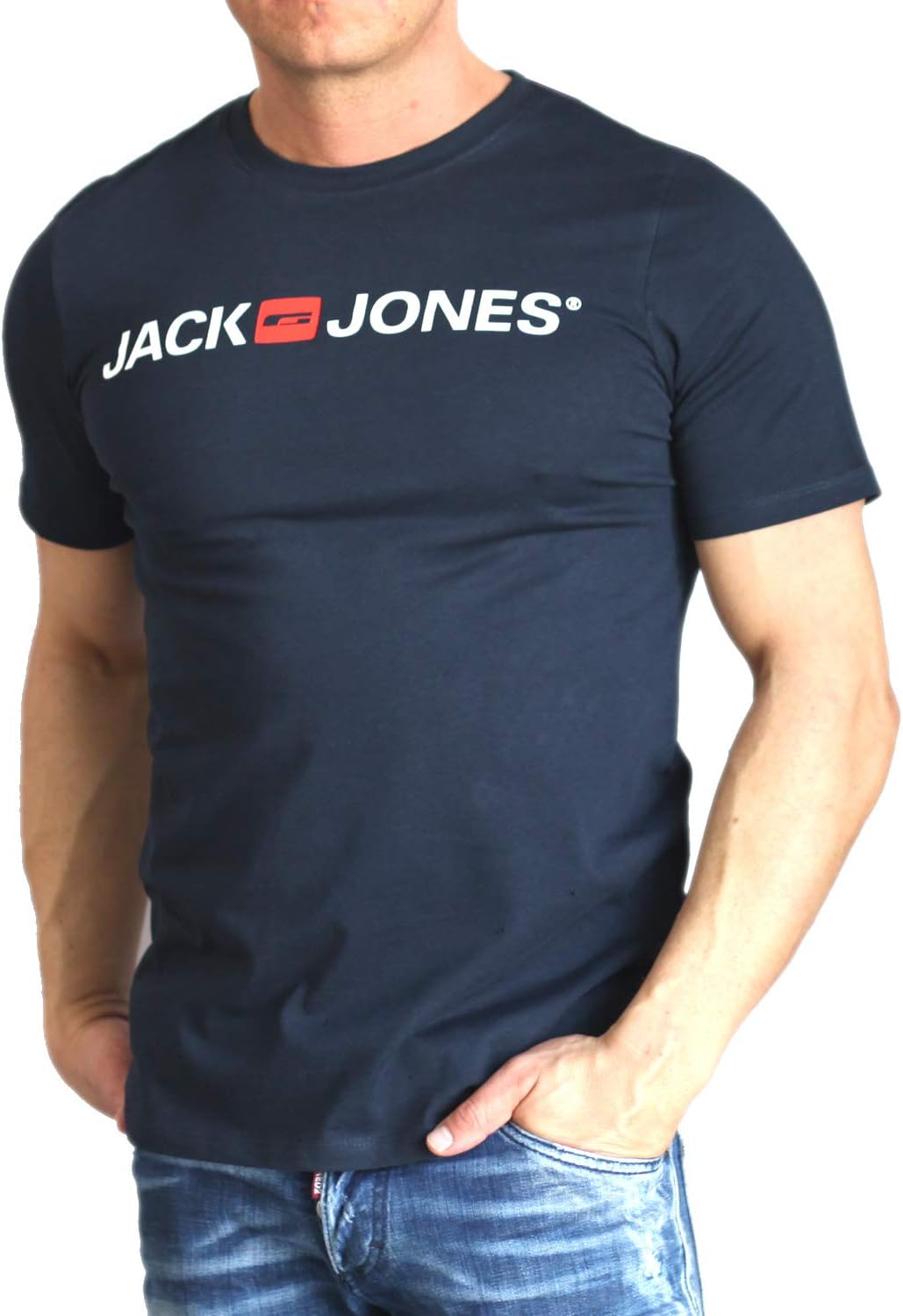 JACK & JONES Herren 5er-Set T-Shirts in verschiedenen Styles, Prints und Farben aus Baumwolle S Slim
