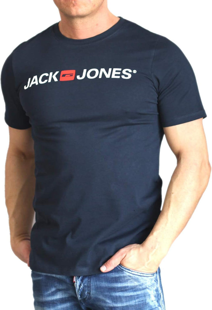 JACK & JONES Herren 5er-Set T-Shirts in verschiedenen Styles, Prints und Farben aus Baumwolle S Slim