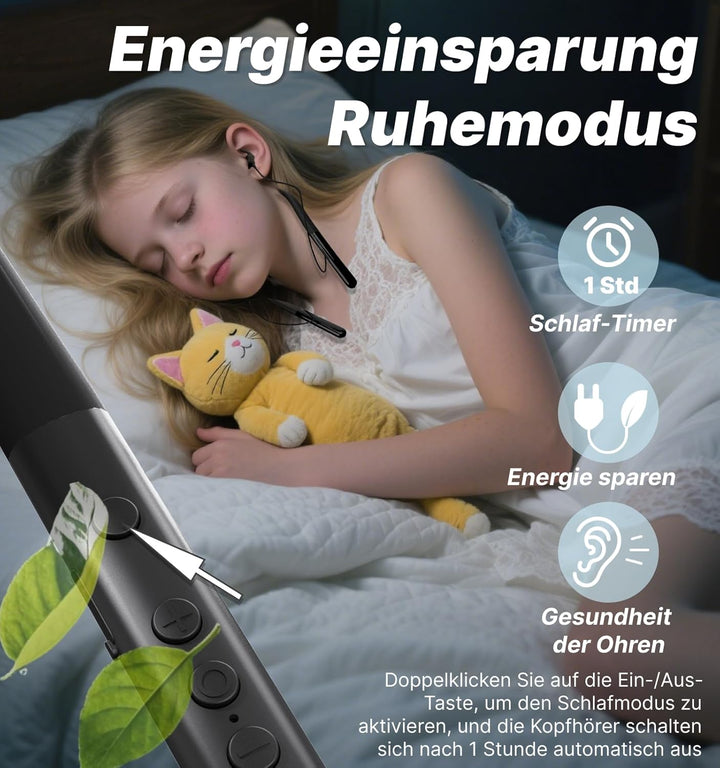 Hmusic HS88 Bluetooth Schlaf Kopfhörer für Seitenschläfer, Schlafmodus, Flache/dünne geräuschblockie
