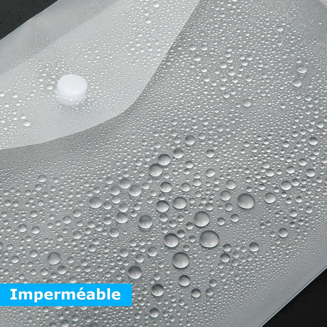 GOYADA 40 Stück Dokumententasche A5 Transparent, Dokumententasche Transparent A5 aus Polypropylen, D