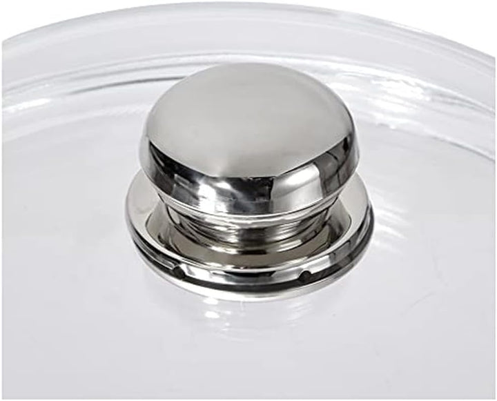Silit Pfannen- Topfdeckel 24 cm, Glasdeckel mit Metallknauf, Deckel für Töpfe & Pfannen, hitzebestän