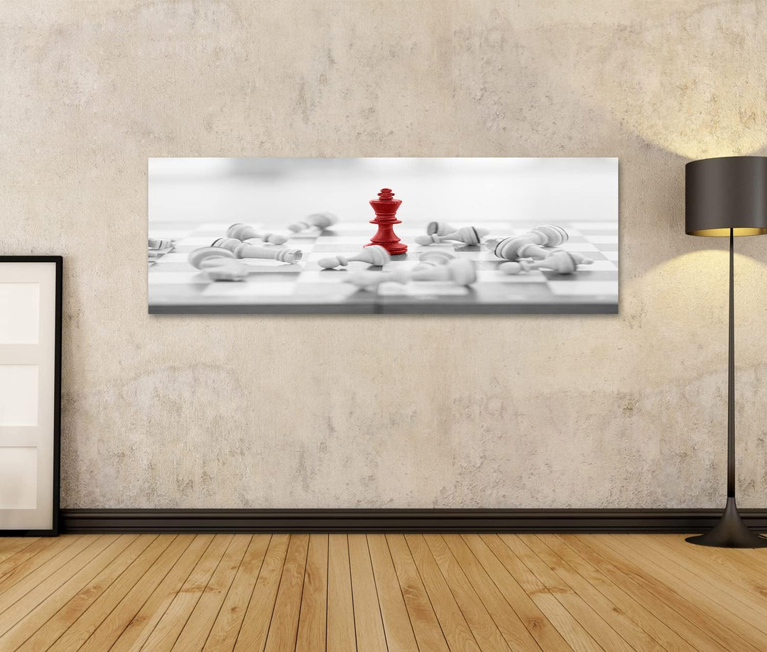 islandburner Bild auf Leinwand Schach Business Konzept Führer & Erfolg Wandbild Poster Kunstdruck Bi