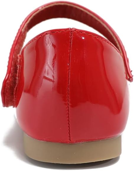 DADAWEN Mädchen Mary Jane Halbschuhe Prinzessin Ballerinas 23 EU Rot, 23 EU Rot