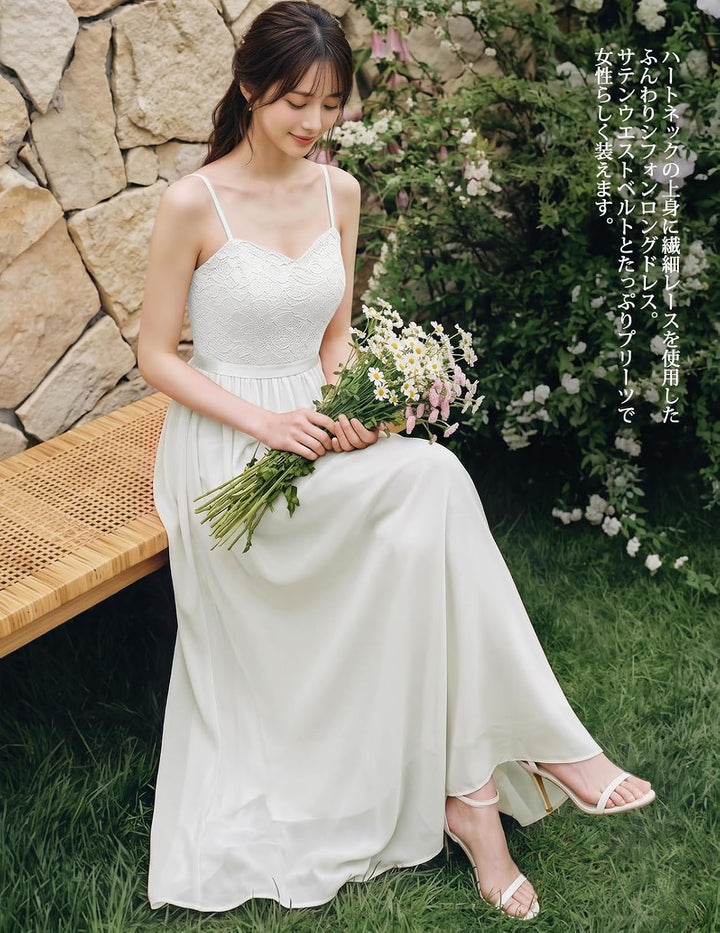 DRESSTELLS Abendkleider Elegant für Hochzeit Festlich Ballkleid Damen Lang Brautkleid Standesamt Bra