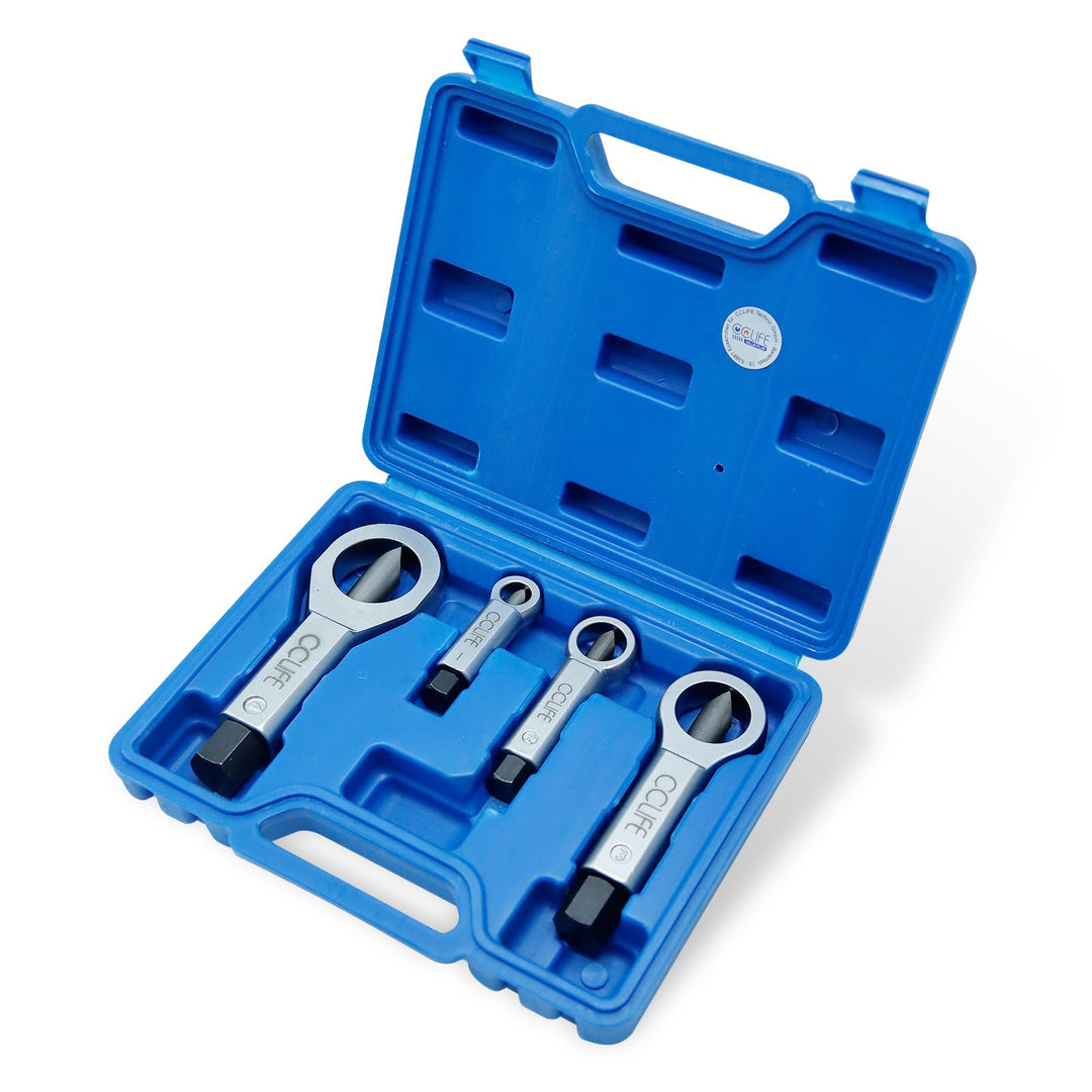 CCLIFE 9-27mm Mutternsprenger-Satz 4-tlg Nuss Splitter Mutter Entferner Extraktions Werkzeug zum Ent