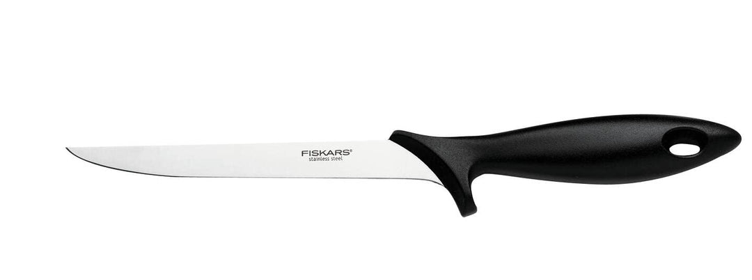 Fiskars Filetiermesser mit flexibler Klinge, Essential, Gesamtlänge: 30 cm, Edelstahl / PP-Kunststof