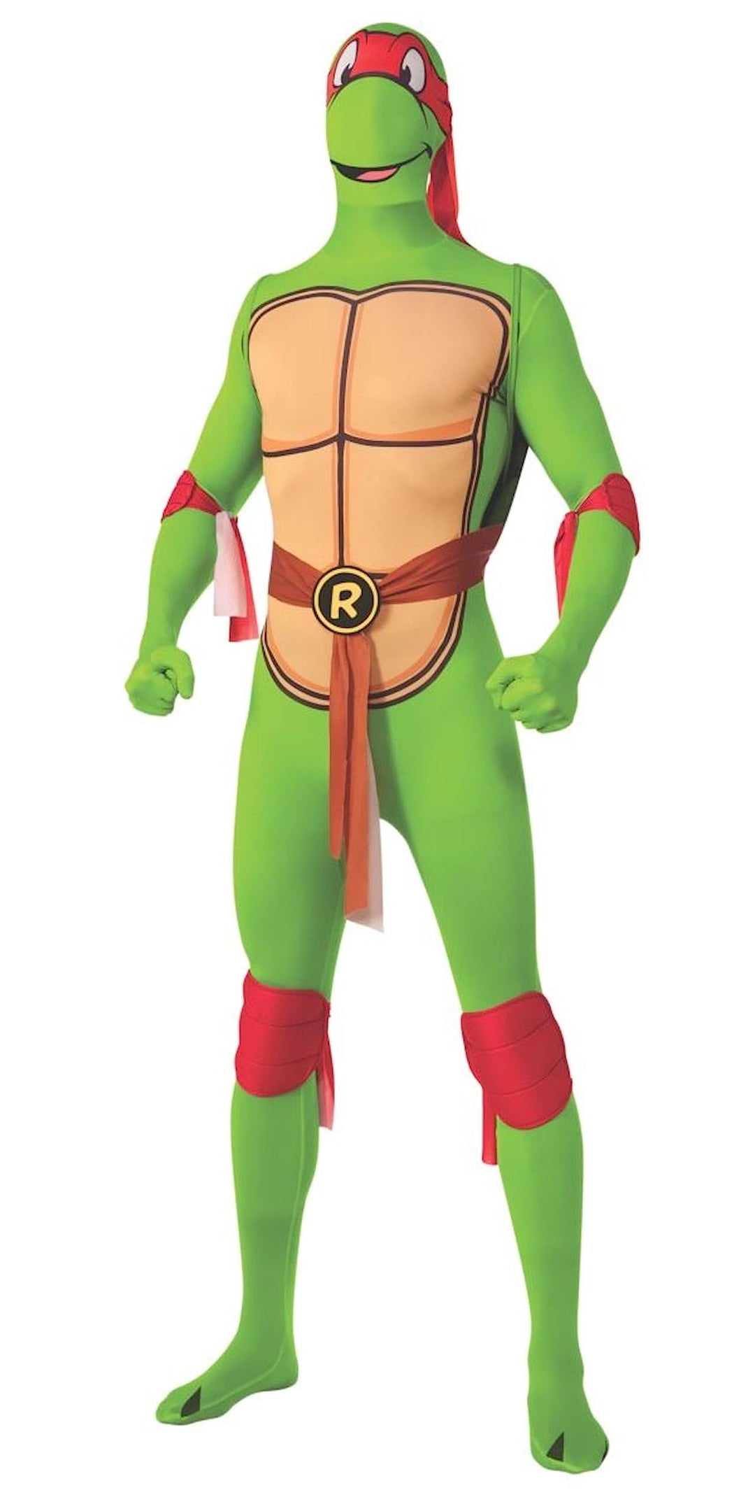 Rubie´s Offizielles Raphael-Kostüm, Ninja Turtles, Ganzkörper-Anzug, für Erwachsene, Gross L Mehrfar