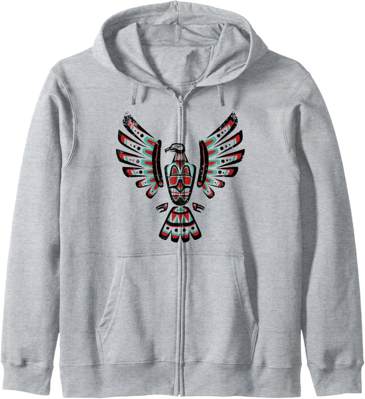 Indianer Falke Astrologisches Zeichen Indian Zodiac Kapuzenjacke