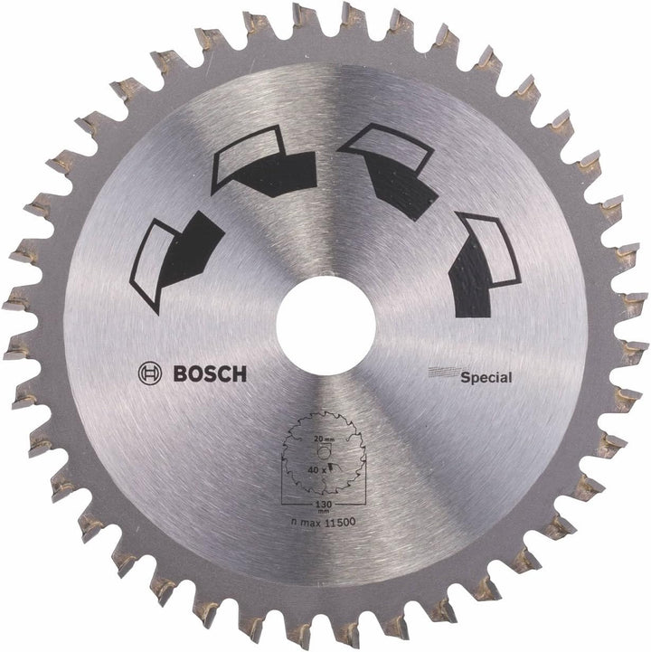 Bosch 1x Kreissägeblatt Special (Sägeblatt für Holz, Nichteisenmetalle, Kunststoffe, Ø 130 x 2.2/1.6