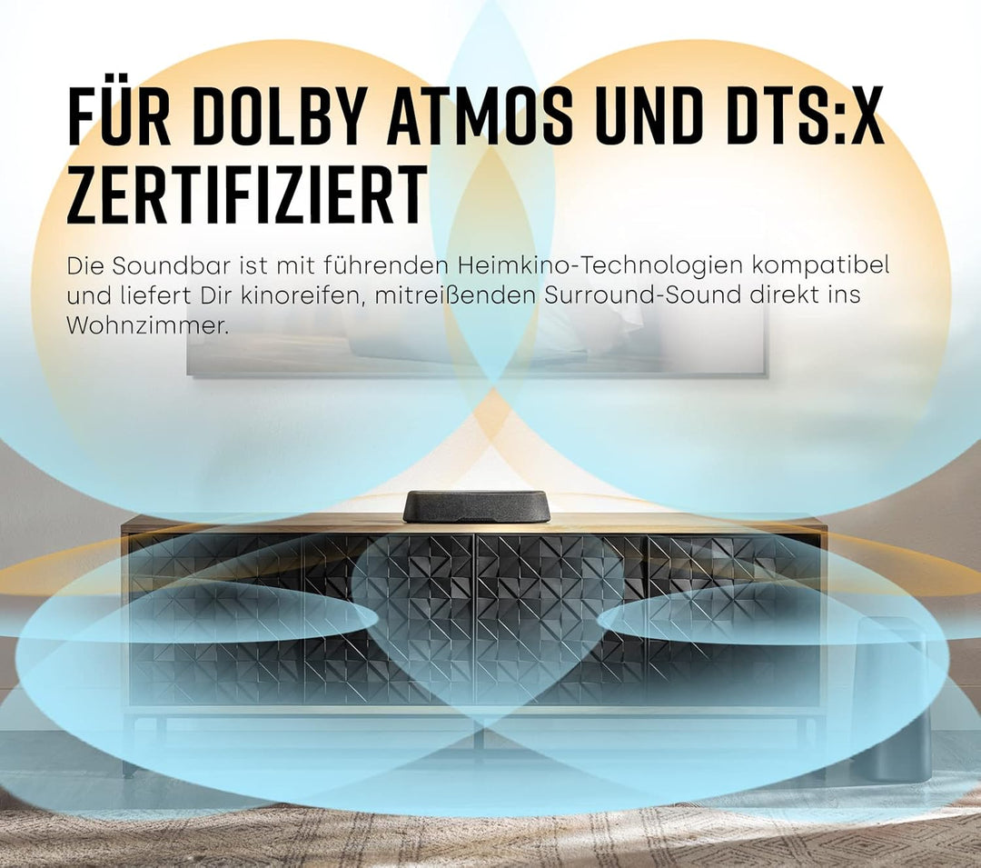 Polk Audio MagniFi Mini AX ultrakomakte TV-Soundbar mit Wireless Subwoofer, Dolby Atmos und DTS:X, H