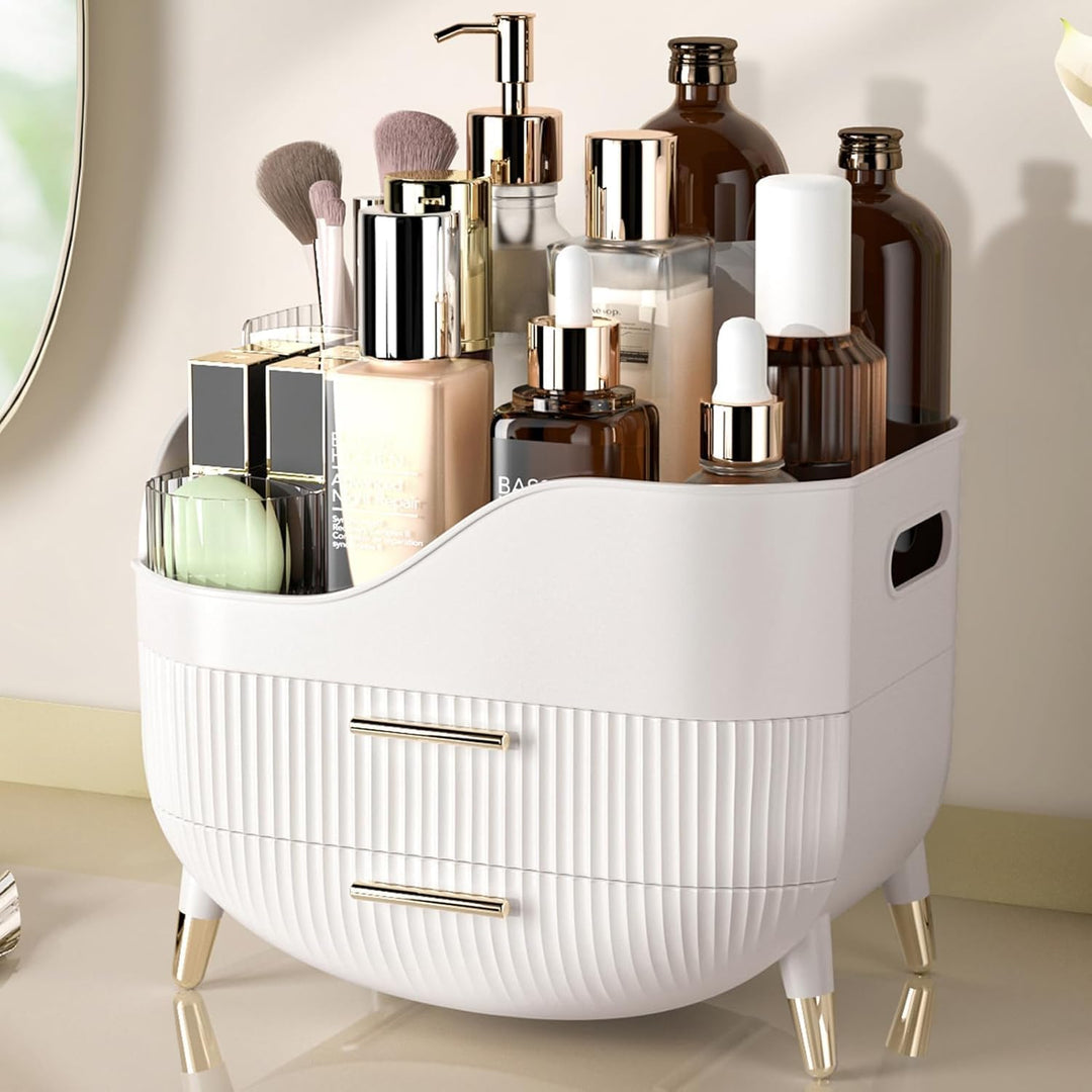 Kousee Makeup Organizer mit Schubladen, Hautpflege-Organisator für Vanity, Aufbewahrungsbox mit Grif