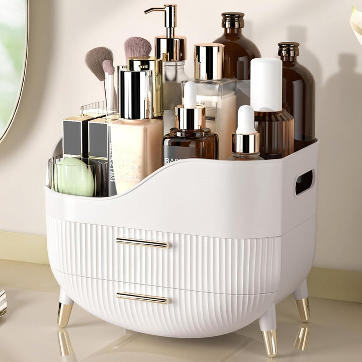 Kousee Makeup Organizer mit Schubladen, Hautpflege-Organisator für Vanity, Aufbewahrungsbox mit Grif