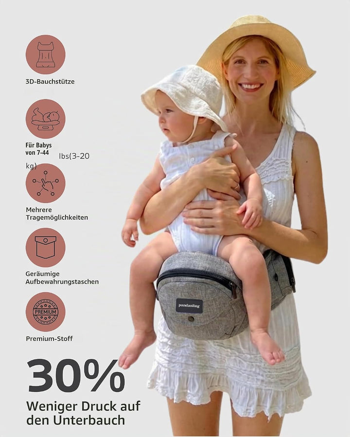 BabyTrage mit Hüftsitz: Von Neugeborenen bis Kleinkindern – Preisträgerin des Mom&