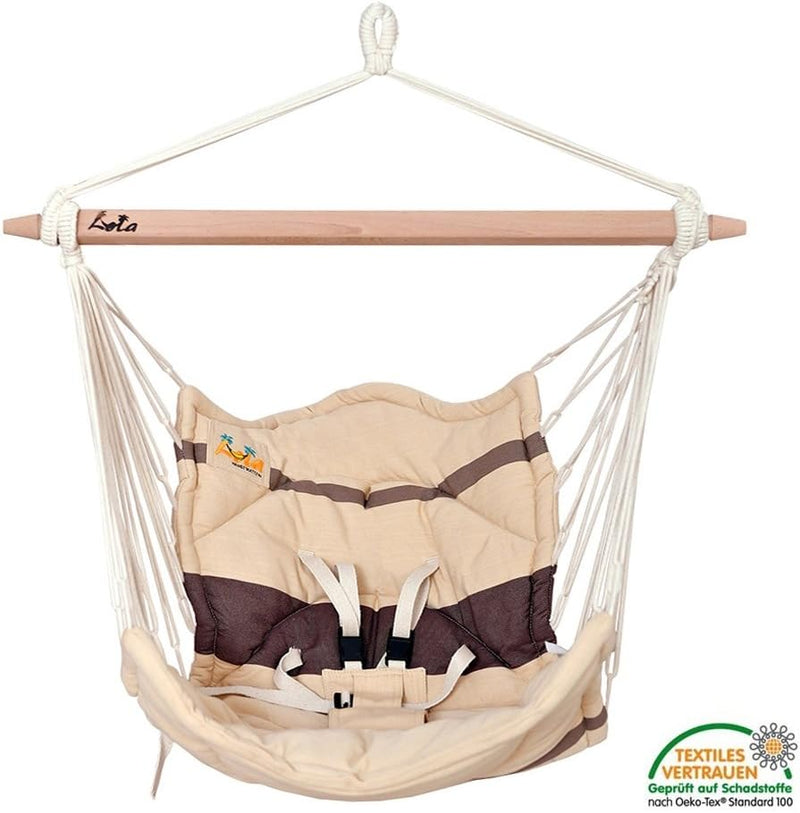 Unbekannt Lola Bella Chica Cappuccino Oeko-Tex 100 Luxus Babyhängematte Babywiege Kinderhängesessel