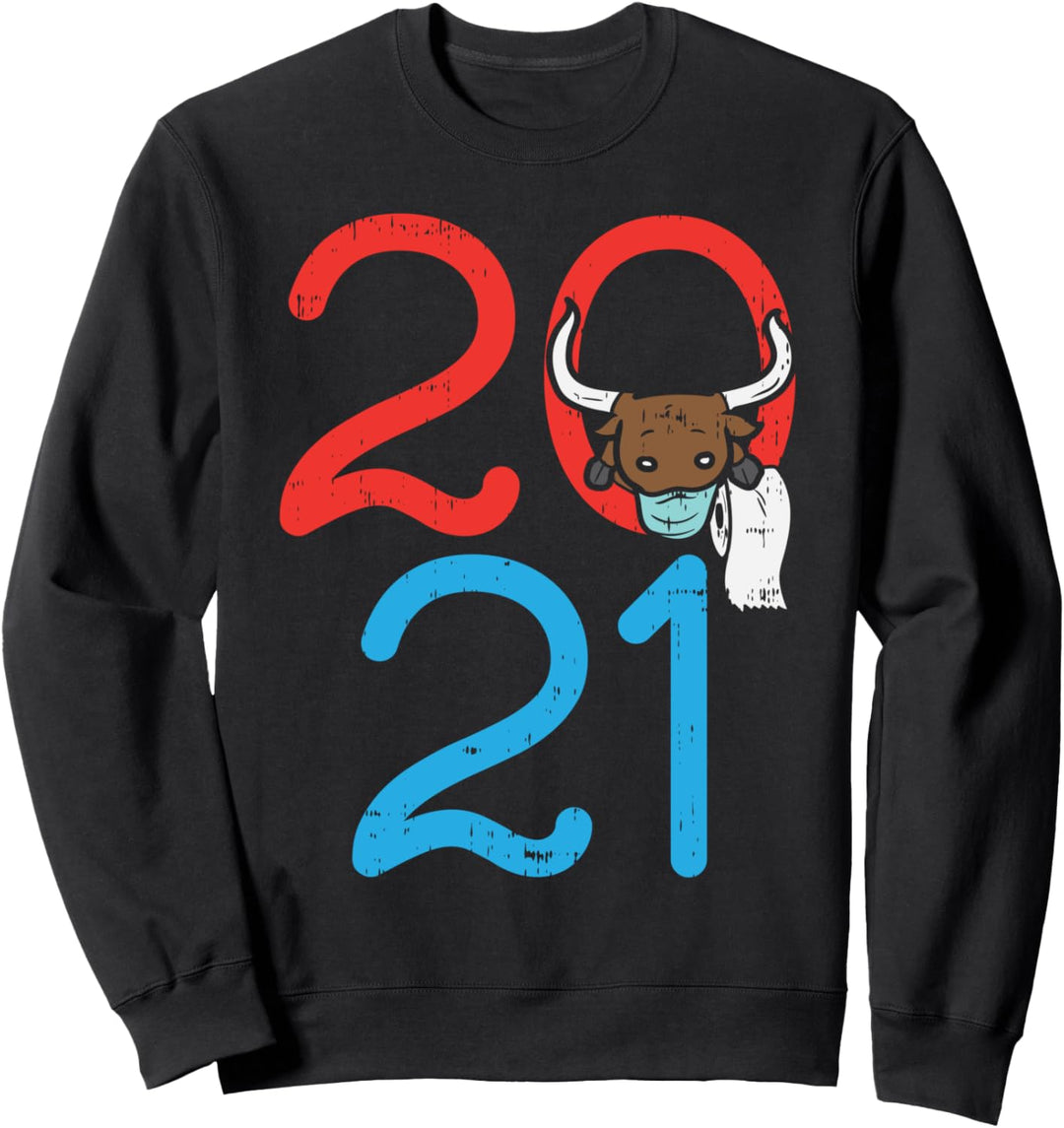 2021 Ox Mask Toilet Paper Chinese New Year Quarantine Gift Sweatshirt