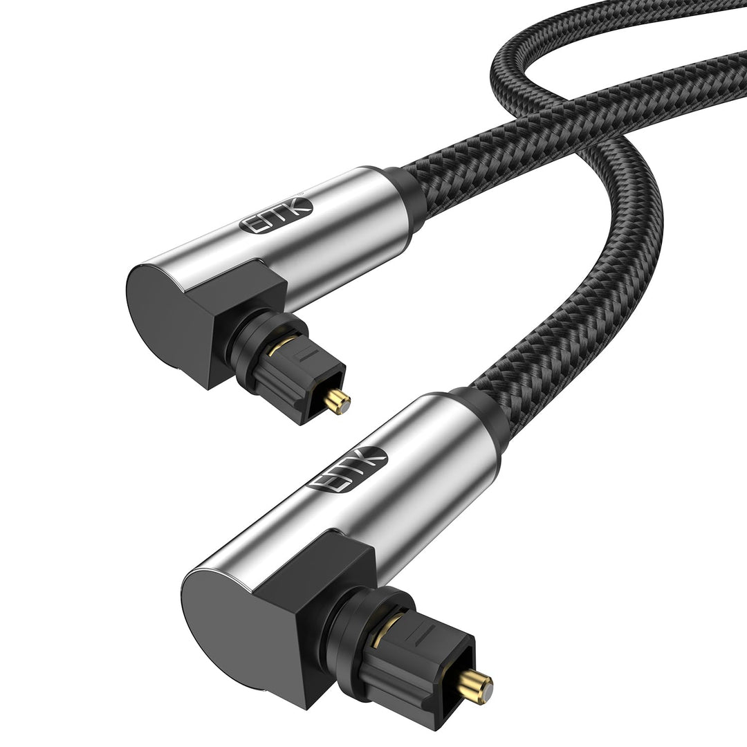 90 Grad Optisches Kabel Optisches Audiokabel Toslink Optisches Kabel Lichtwellenleiterkabel für Heim