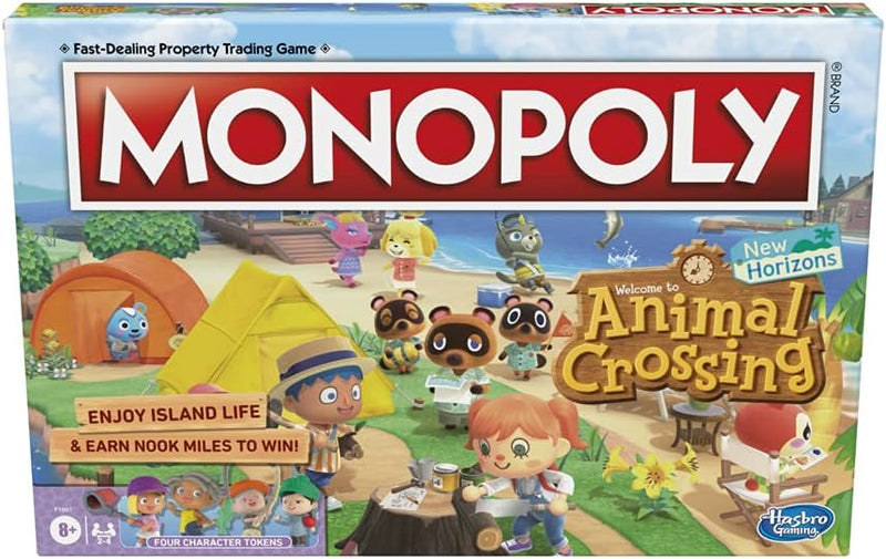 Monopoly Animal Crossing New Horizons Edition Brettspiel für Kinder ab 8 Jahren, lustiges Spiel zum