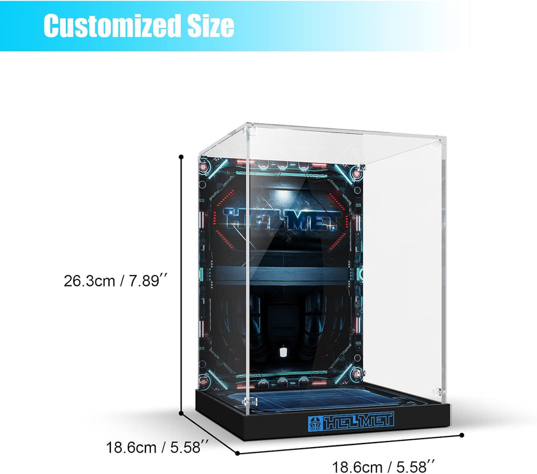 cooldac Acryl Vitrine Box kompatibel mit Lego 75349/75350/75351 Star Wars Clone Commander Cody Helm/