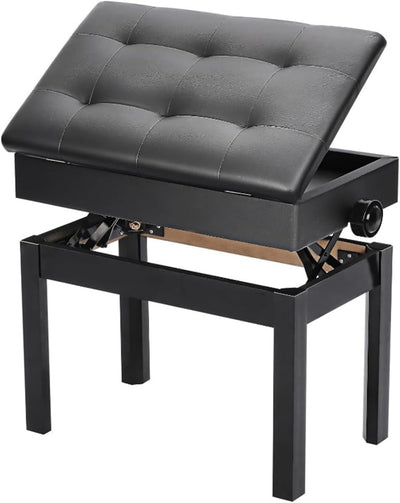 Allright Klavierhocker Keyboard Bank Klavierbank Keyboardbank Schminkhocker Hocker mit Stauraum Schw