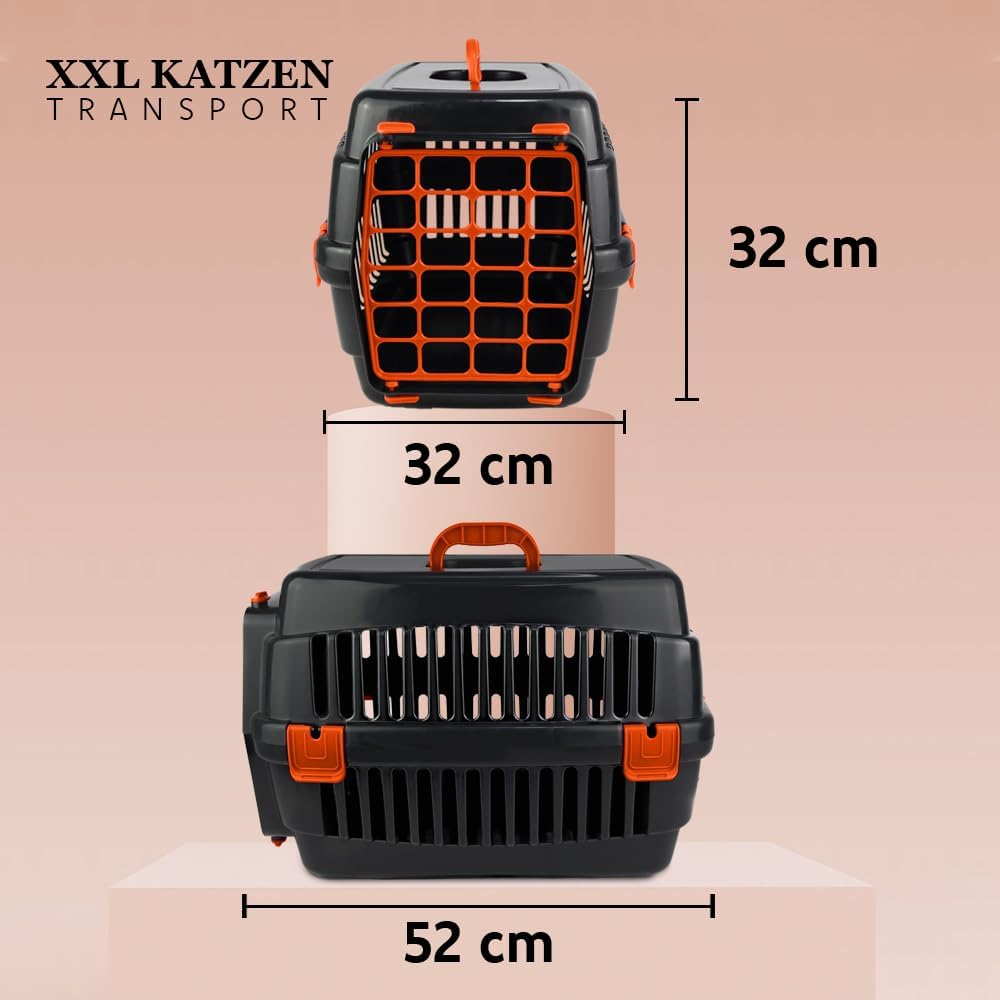 Katzen-Transportbox-Robuste Hartschalen | Strapazierfähige Katzenbox | Robuste Katzenbox aus Hartpla