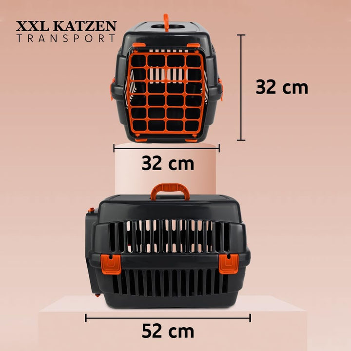Katzen-Transportbox-Robuste Hartschalen | Strapazierfähige Katzenbox | Robuste Katzenbox aus Hartpla