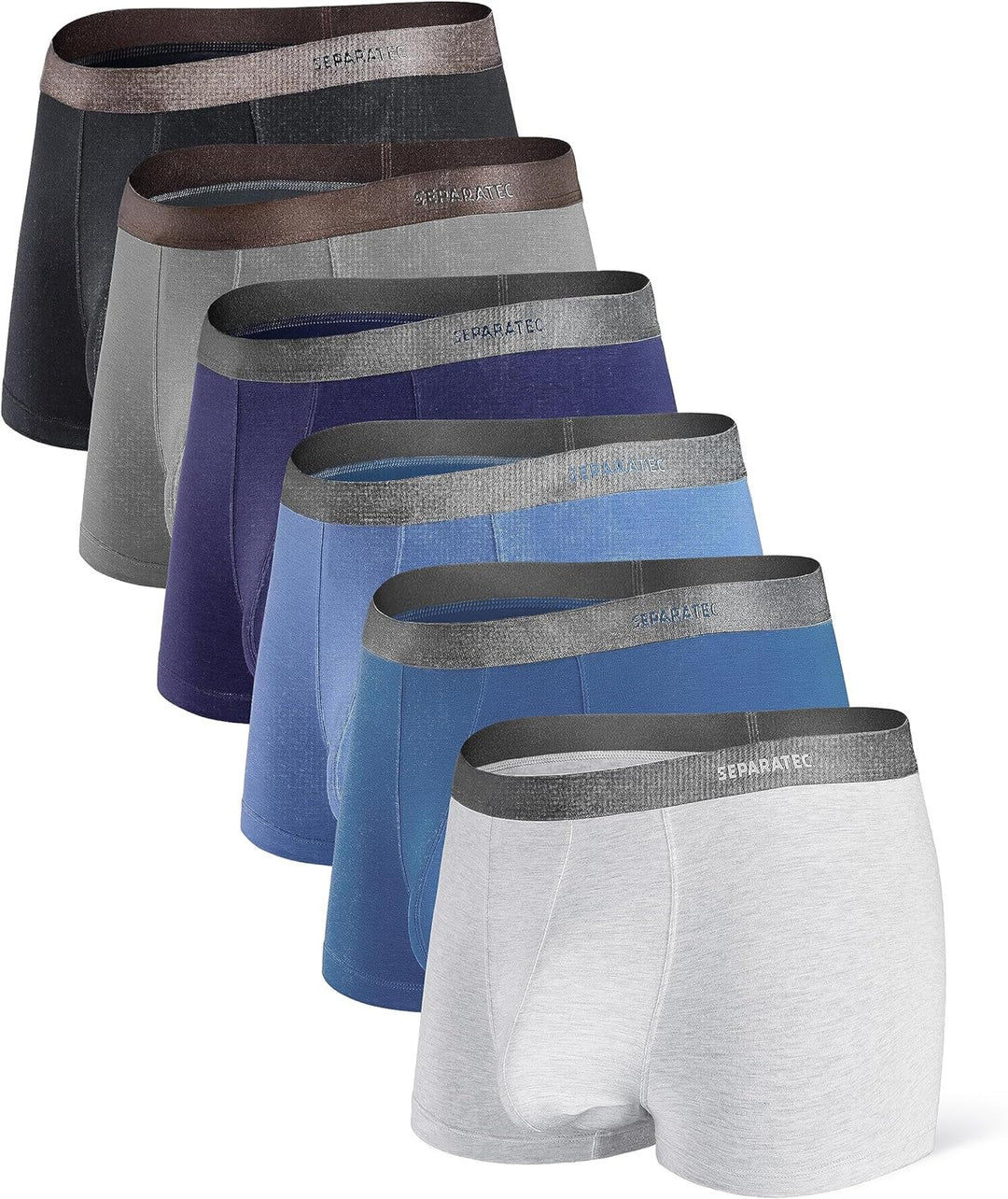 Separatec Boxershorts Herren Bambus Rayon Atmungsaktiv Weich Männer Unterhosen mit Doppelter Beutel