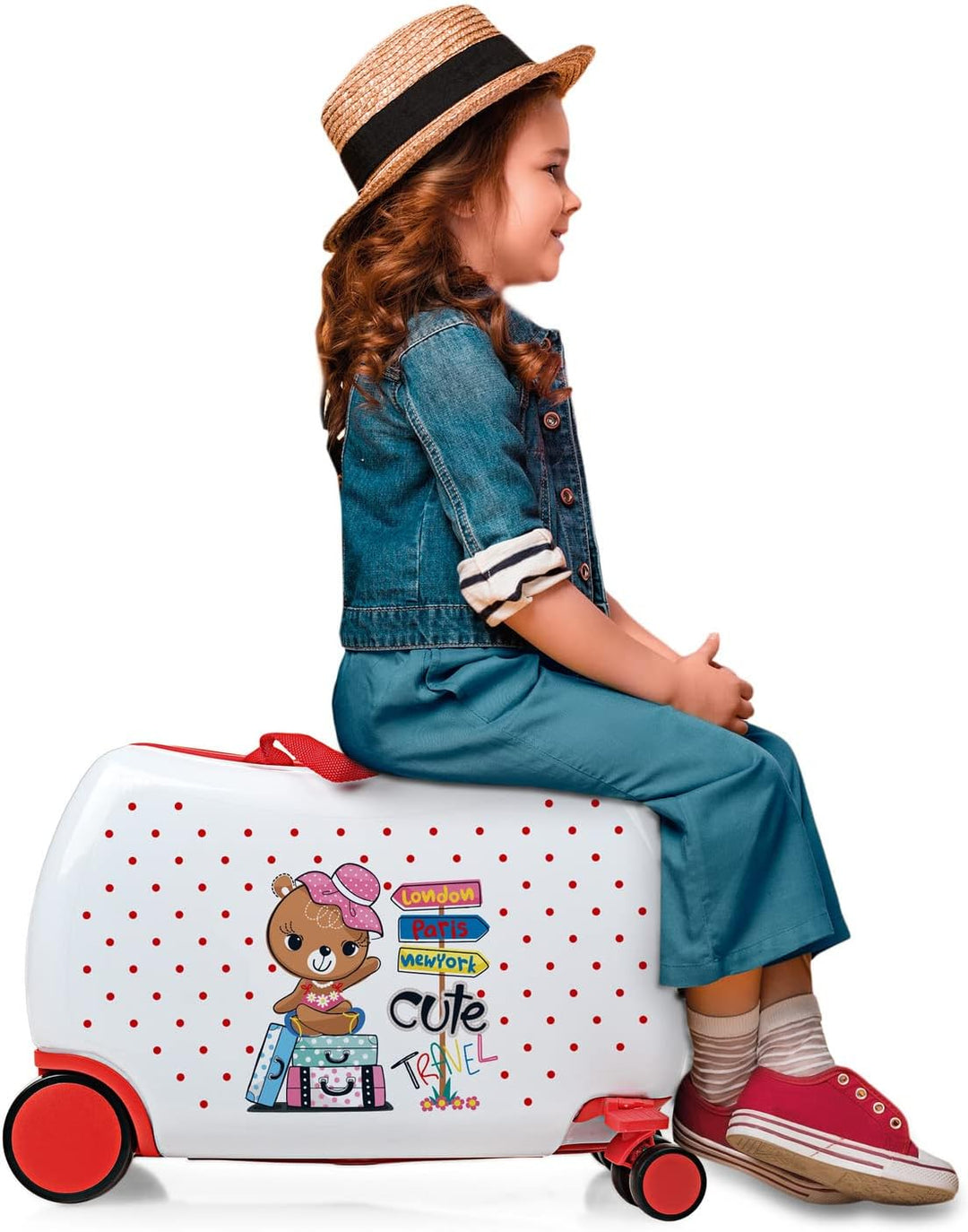 ITACA - Kinderkoffer Mädchen & Jungen: Zum Draufsitzen, Kindergepäck, Kindertrolley - Reisebegleiter