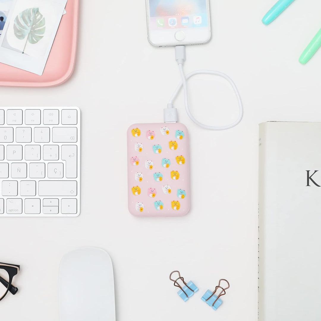 Mr Wonderful Power Bank, Slimmest USB 3A High Speed 10000 Ah Wondee externer Akku Kittens, tragbarer