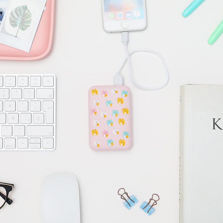 Mr Wonderful Power Bank, Slimmest USB 3A High Speed 10000 Ah Wondee externer Akku Kittens, tragbarer