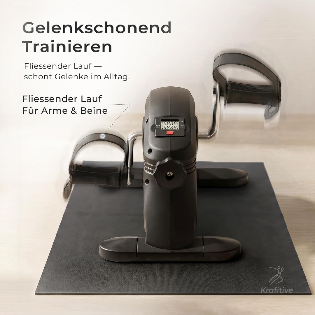 Pedaltrainer &amp; Mini Heimtrainer, Arme &amp; Beine, für Senioren | Sitztraining unterm Schreibtisch, gele