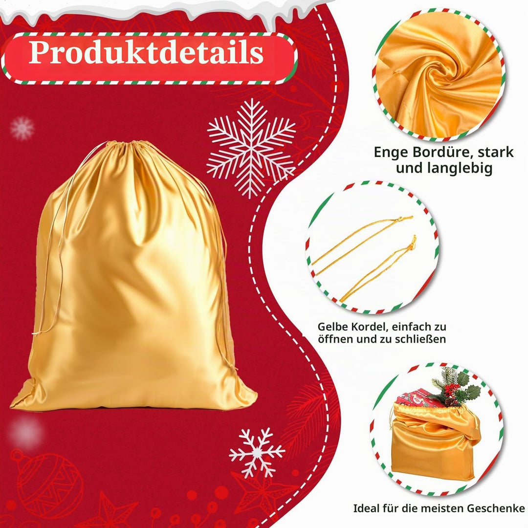 iZoeL Weihnachtsmann kostüm Herren Damen, Weihnachtsmann Perücke Bart Mütze Handschuhe Weihnachtsman