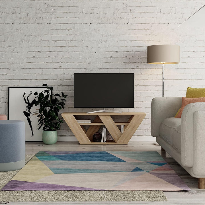 Hocuspicus Modern TV-Einheit für Wohnzimmer bis 48" Fernseher, 110 x 40 x 30 cm, einfache Montage un