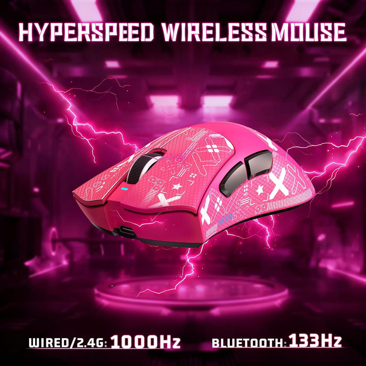 ATTACK SHARK V3 Kabellose Gaming-Maus mit Tape, 65g Ultraleicht, Optischer Sensor PAW3311, 25K DPI,