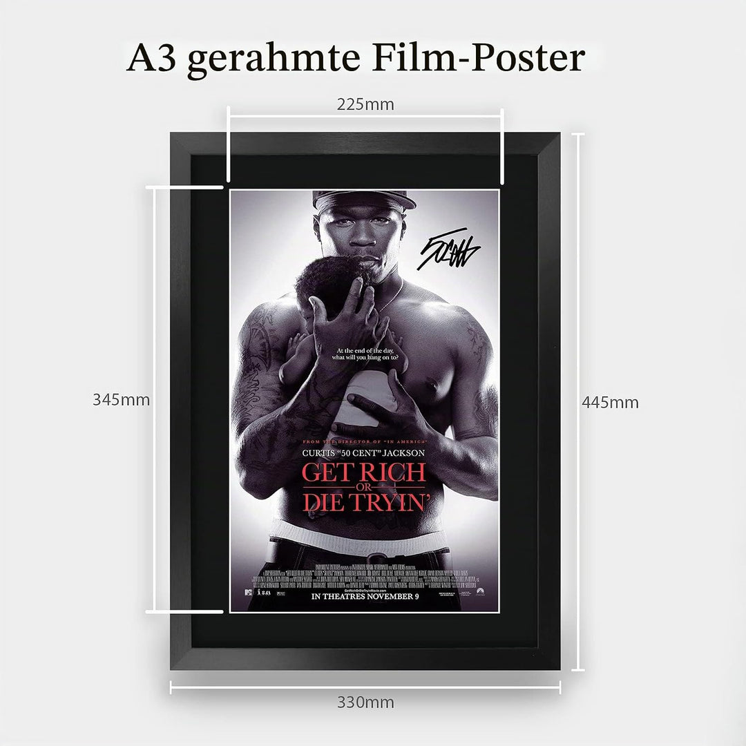 HWC Trading A3 FR Get Rich or Die Tryin Das Guss 50 Cent Geschenke Printed Poster Autogramme Bild fü