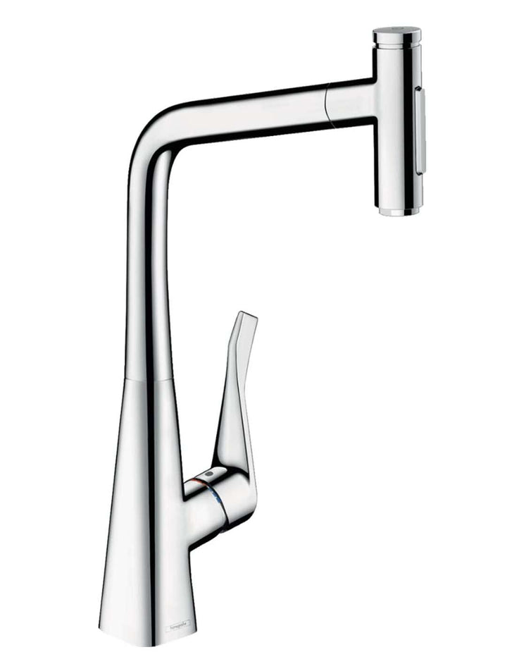 hansgrohe Küchenarmatur Metris Select mit Schlauchbox (Wasserhahn Küche 110°oder 150° schwenkbar, ho