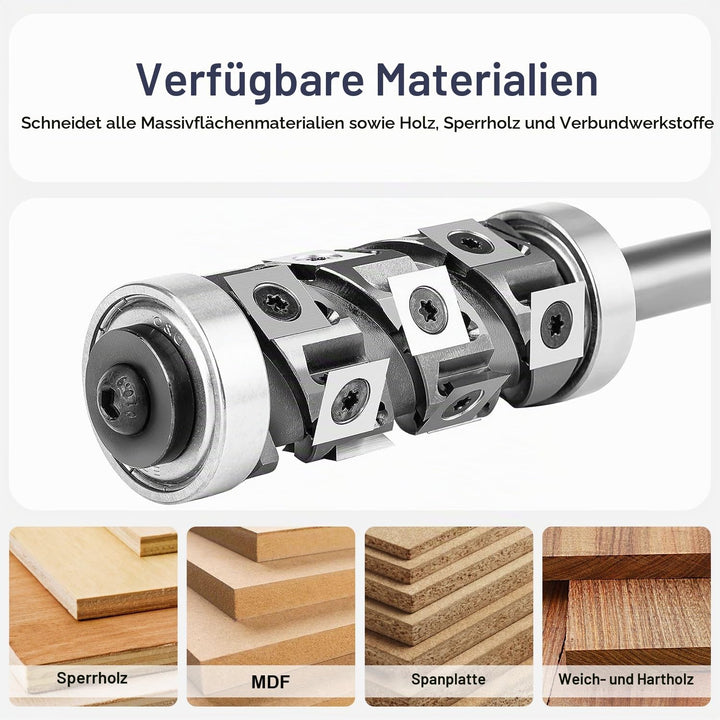 SpeTool Up&amp;Down Kompressions Bündigfräser 12mm Schaft VHM Spiralnutfräser Kopierfräser für Oberfräse