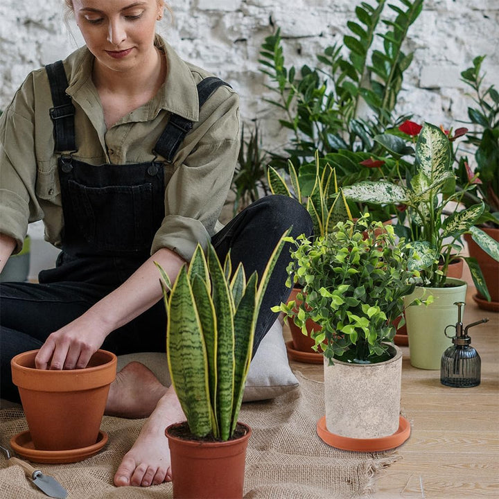 UPKOCH 5 Stücke Ton Blumentopf Untersetzer Terracotta Runde Pflanzentopf Untertasse Terrakotta Pflan