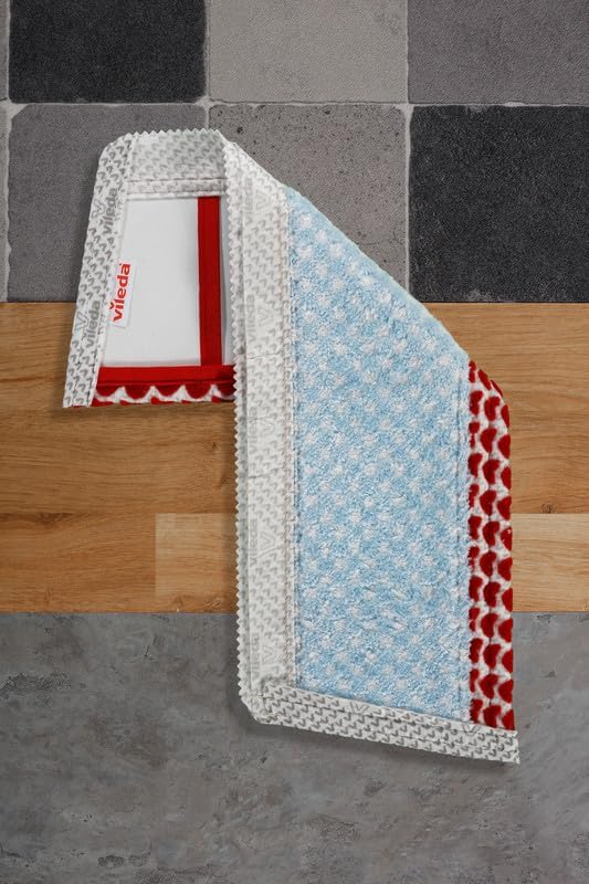 Vileda WischMat Extra, Wischbezug mit 3D Flockstruktur, 1 Stück Wischmat Extra Bezug Single, Wischma