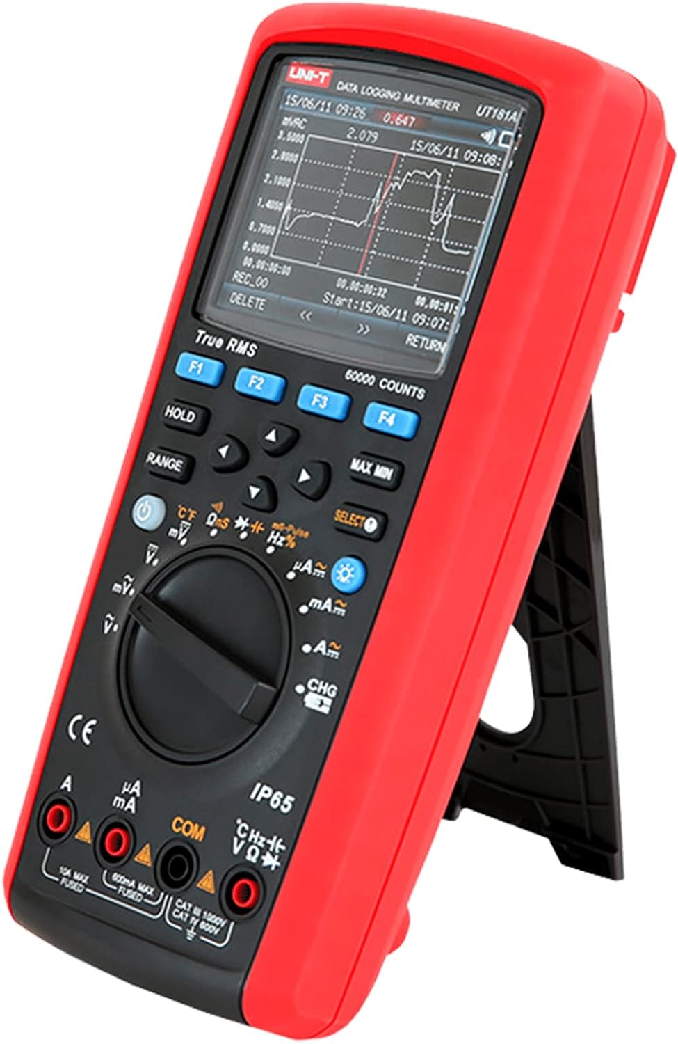 UNI-T UT181A/ MIE0171 Digital-Multimeter UT181 A, Rot schwarz